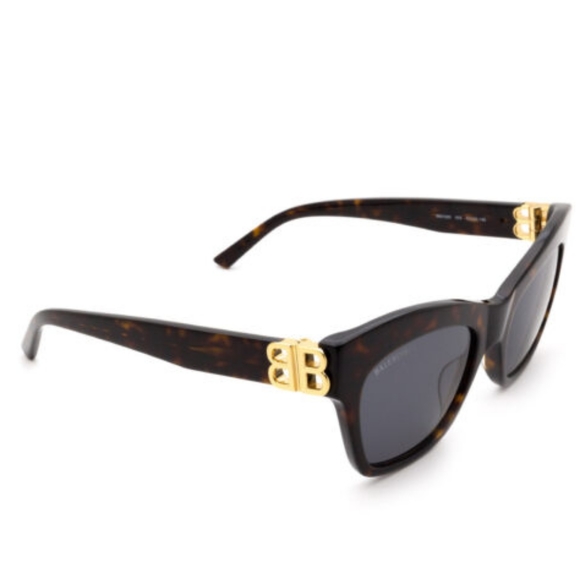 NEW BALENCIAGA BB0132S 002 DARK HAVANA CAT EYE SUNGLASSES - Picture 6 of 7